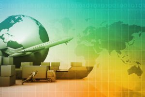 Supply Chain Logistics Connected Through Transport as Concept